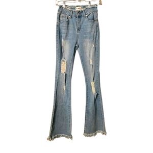 William Rast Women's Distressed Light Blue Wash Size 25